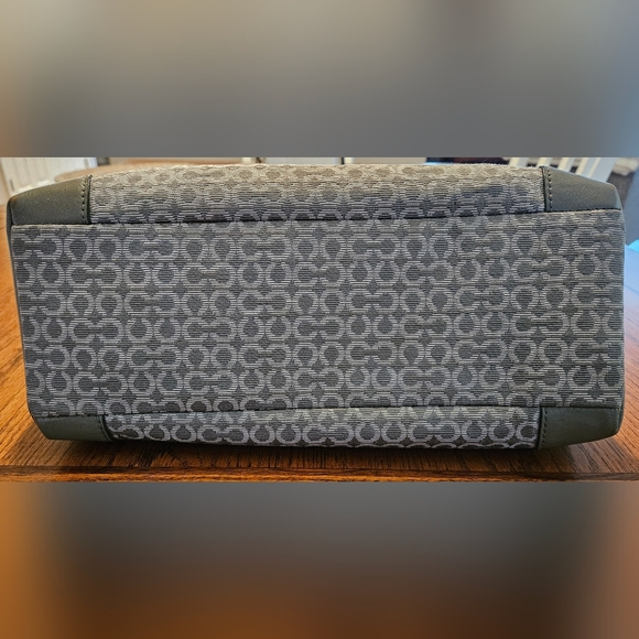 Coach Gray Madison East West Leather Trim Tote Bag w/ "C" - Picture 5 of 13